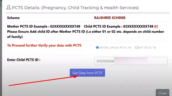 Rajshree Get Data From PCTS