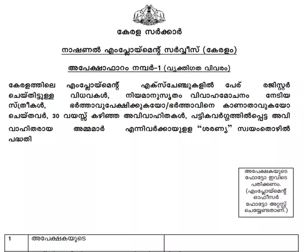 Self Employment Form