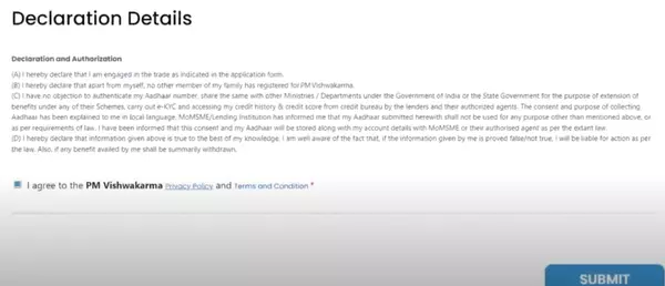 PM Vishwakarma Yojana Application Submit